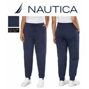Nautica Workout Jogger Pants 2-Pocket Drawstring Mens Navy Seas Size Small